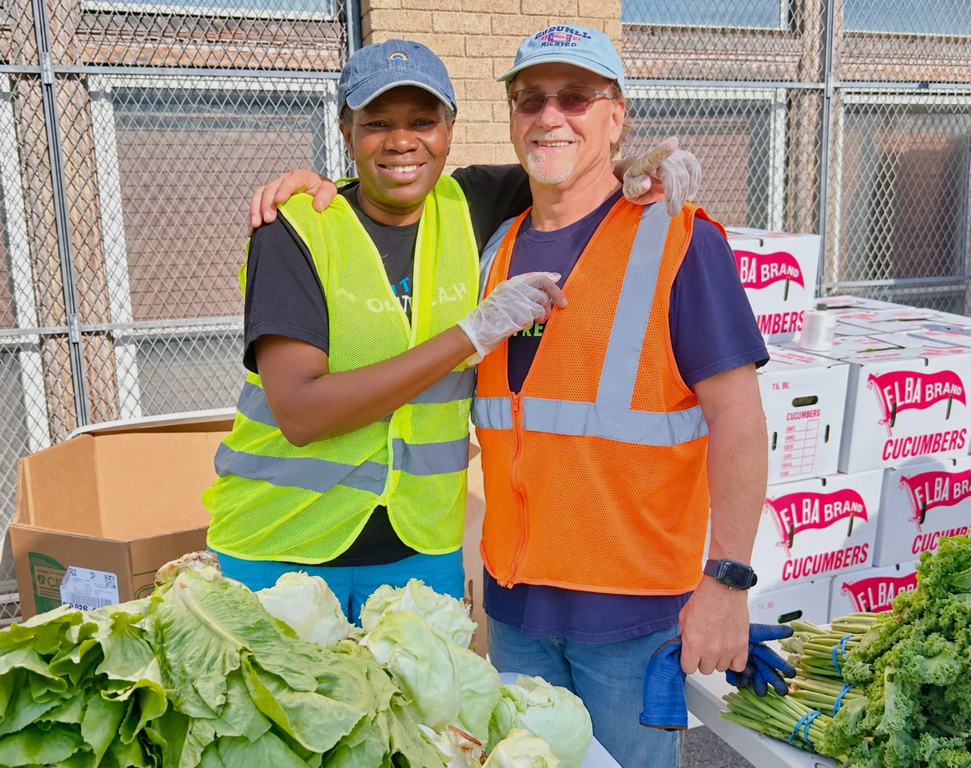 volunteer fresh food vegetables